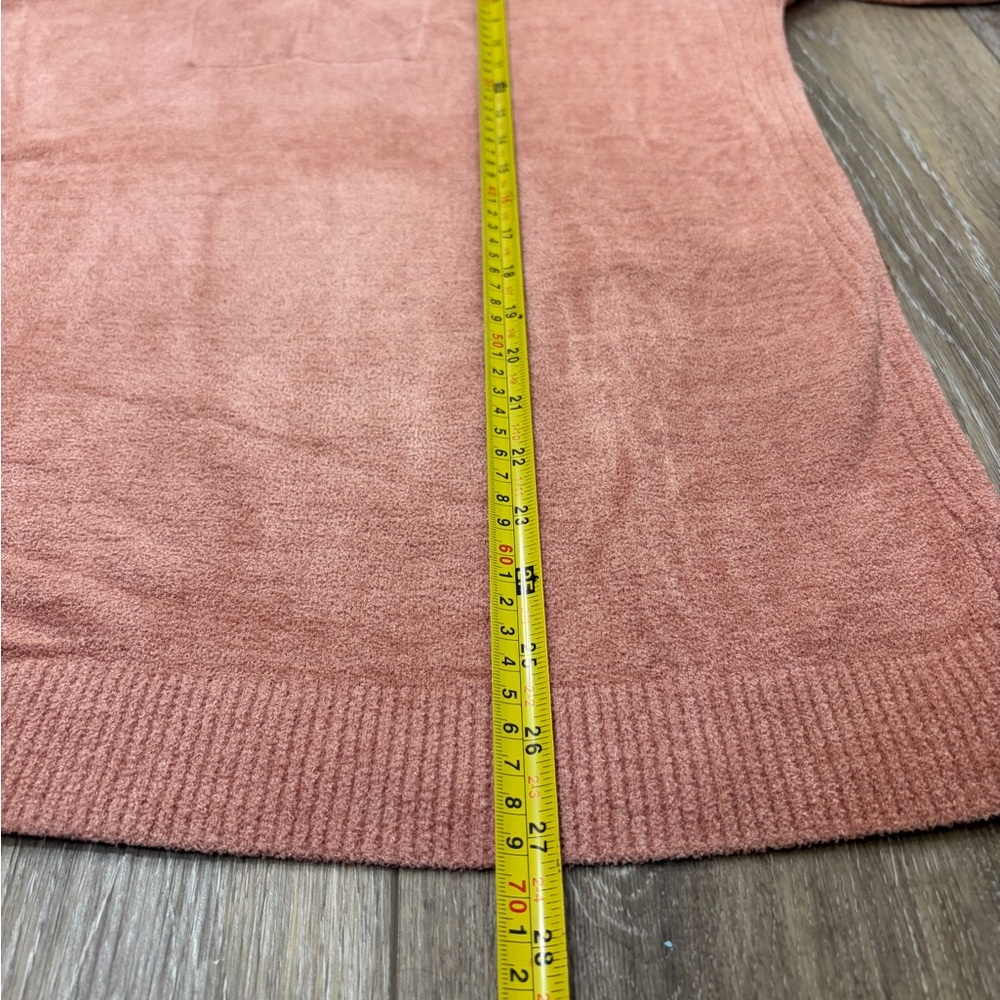 Barefoot Dreams CozyChic Ultra Lite Dusty Rose V-Neck Sweater - Picture 14 of 14